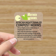 Load image into Gallery viewer, K3) 5 Pound African Nightcrawler Compost and Fishing Worms (SHIPS WHEN NIGHT-TIME TEMPS ABOVE 10°C)
