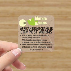 K3) 5 Pound African Nightcrawler Compost and Fishing Worms (SHIPS WHEN NIGHT-TIME TEMPS ABOVE 10°C)