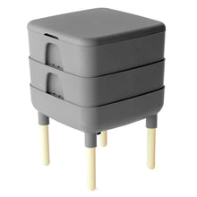Load image into Gallery viewer, P) &quot;Hot Frog&quot; Essential Living Composter GREY (+1000 Young / Baby Red Wigglers!)
