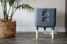 Load image into Gallery viewer, P) &quot;Hot Frog&quot; Essential Living Composter GREY (+1000 Young / Baby Red Wigglers!)
