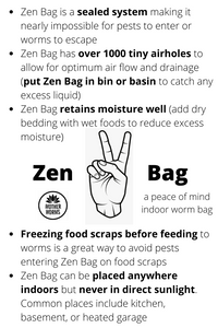 Q2) Zen Bag: Sealed Indoor Worm Composter x 2